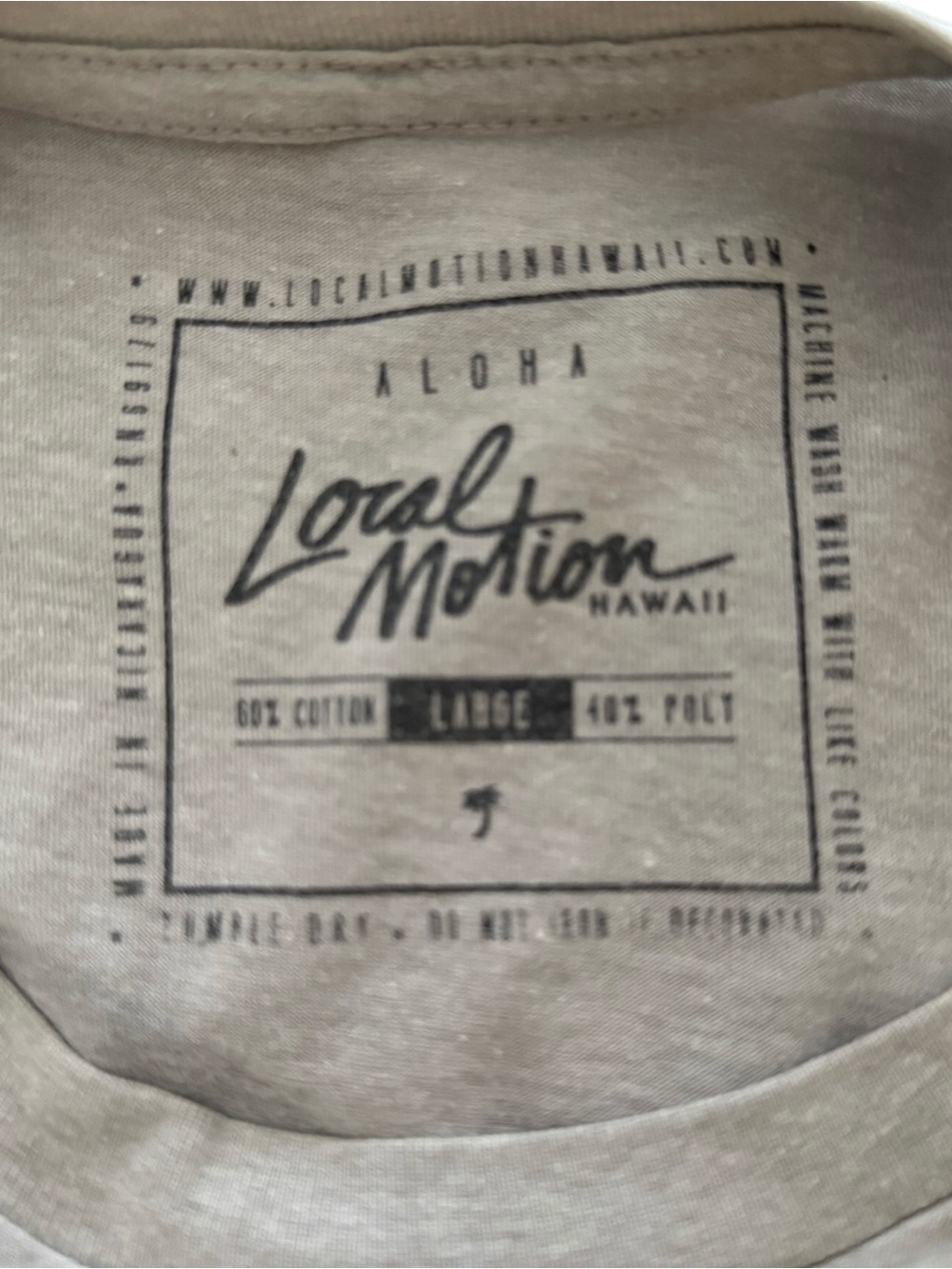 Local Motion Hawaii Surf Fin Tee Shirt Men L Large - Picture 5 of 6
